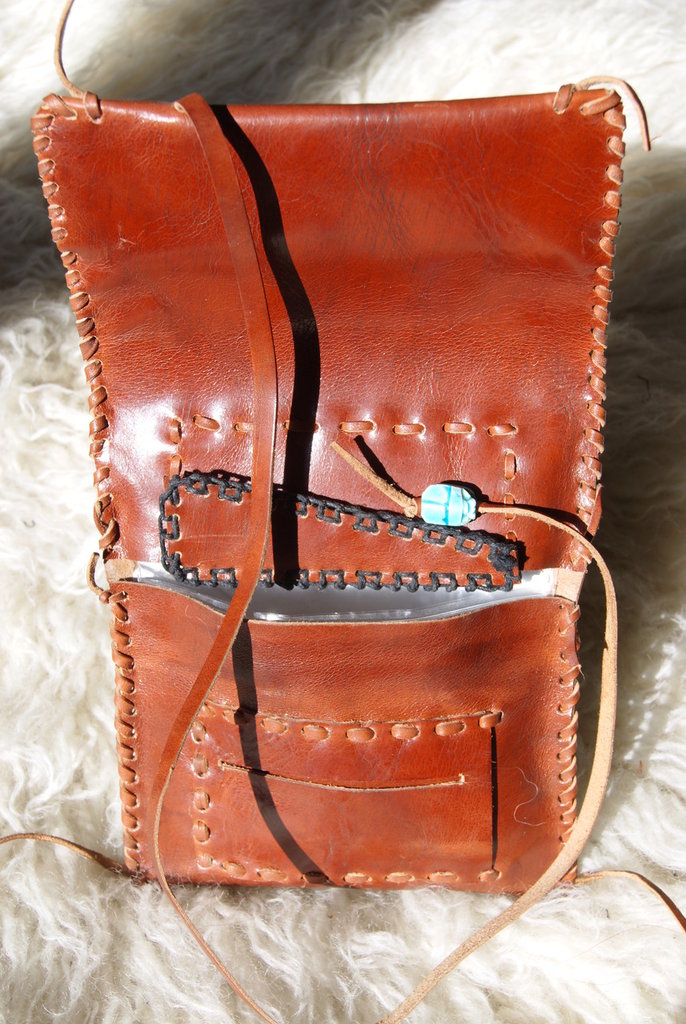 Portatabacco In Vera Pelle Handmade Italia - Organizer Per Tabacco, Filtri, Cartine E Accendino - Foto 6