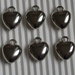 6 charms cuoricino resina 14x11mm vend.