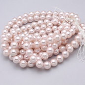 filo perle di conchiglia rosa