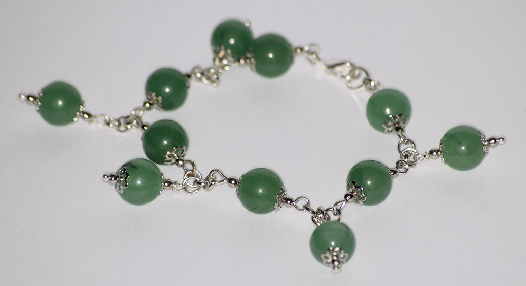 Set Gioielli In Giada Verde Naturale Grado AAA - Bracciale, Orecchini E Ciondolo, Placcato Oro