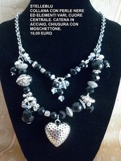 Collana cuore nero