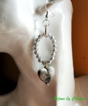 orecchini grigio perla