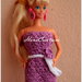 Abito Barbie in filo di scozia viola