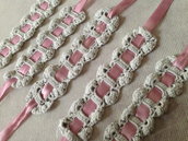 Set sei portatovaglioli porta tovaglioli (mod. 1) fatti a mano all'uncinetto in cotone