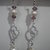 Orecchini perle bianche perline rosa e cuore silver plated