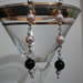 orecchini pendenti perle rosa e perle nere