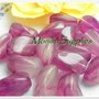 25 pz PERLE TWIST VIOLA  ORO