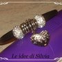 Bracciale in caucciù e strass