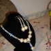 Set collana ed orecchini in vero swarovski di boemia con perle 