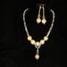 Set collana ed orecchini in vero swarovski di boemia con perle 