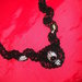 Girocollo donna con perla nera e strass