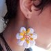 orecchini fiore bianco