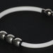 Bracciale in caucciu' bianco unisex