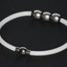 Bracciale in caucciu' bianco unisex