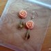 Orecchini Flower resina rosa goccia