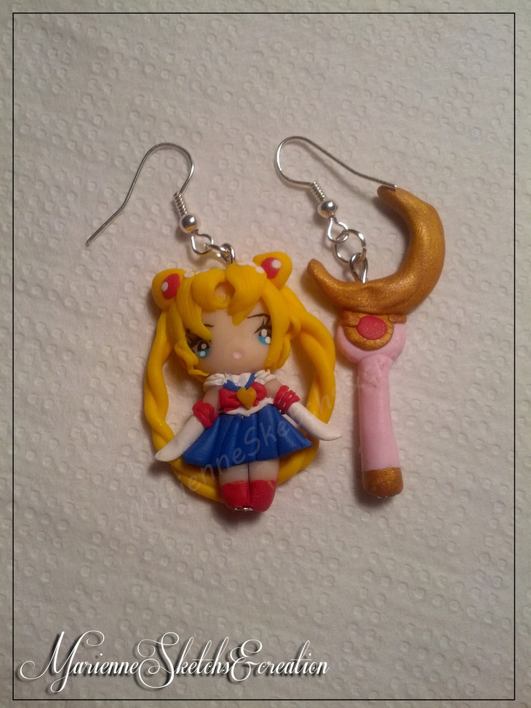 Orecchini Sailor Moon mod.4 - Gioielli - Orecchini - di la bottega ... | su