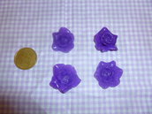rose viola di fimo