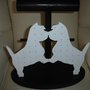 PORTAGIOIELLI - ESPOSITORE - legno - no fimo - WESTIE CANE