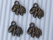 8 charms elefantini bronzo vend.