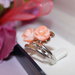 Anello argento 925 e corallo rosa