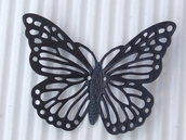 1 farfalla nera in metallo 35x27mm vend.