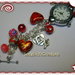 Orologio bracciale con charm pendenti - rosso -