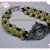 Orologio bracciale intrecciato con perle in vetro - Avorio/Nero -