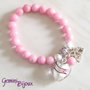 Bracciale elastico Pink Jade