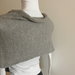 Poncho grigio chiaro,leggero,misto lana,accessori donna