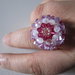 14 anello antico swarovski tonalità rosa