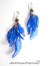 Orecchini PET Leaves - Blu