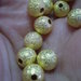10 Perline Polvere di Stelle color ORO 8 mm. 