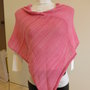 Poncho rosa melange,di cotone,accessori donna