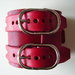 bracciale cuoio Johnny Depp style rossiccio leather cuff wristband reddish