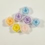 Cabochon in resina, fiore, mix di colori. Dimensioni: 13x6 mm.  10 pezzi 0,60 euro