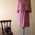 Pink 1980's vintage polyester dress, Made in U.S.A.