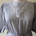 Light grey 1980s vintage summery cotton secretary dress.