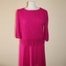 Bright fuchsia 1980's vintage secretary polyester dress, Made in U.S.A.