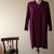 Purple 1980's vintage rayon/ polyester maternity dress, Made in U.S.A.