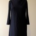 Black 1980's vintage polyester dress, Made in U.S.A.