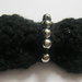 Le Spille Artigianali/Black crochet bow pin