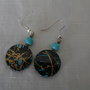 "Gold blue Pollock" earrings