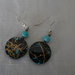 "Gold blue Pollock" earrings