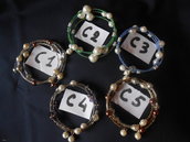 bracciali armonici con perle di vari colori