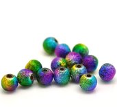 10 Multicolore Distanziatori Perle Stardust in Acrilico 6mm scontato 