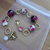 Bracciale Flower ceramica fiore oro fucsia-