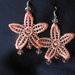 orecchini fatti a mano  in macramè rosa e cristalli, idea regalo.