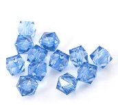 20 PERLE A CUBO CELESTE 10 MM (scontanto x qualche giorno)