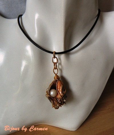 CARISSIMA Ciondolo Conchiglia Con Perla In Oro Giallo 9kt | Collana Curb 46 Cm | Gioiello Italiano Con Zirconia | Regalo Di Lusso