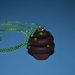 collana cupcake al cioccolato catena a pallini verde
